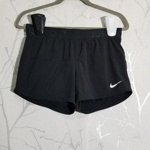 Nike Dri-Fit Black Lined Mid Rise Running Shorts